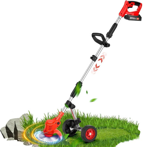 علف زن شارژی Lacoco چرخ دار