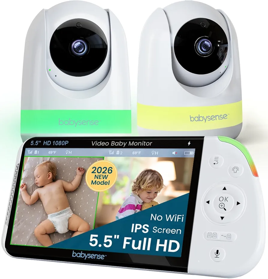 دوربین مراقبت کودک(pro) Babysense مدلFull HD 1080P مانیتور 5.5 اینچ بدون WiFi
