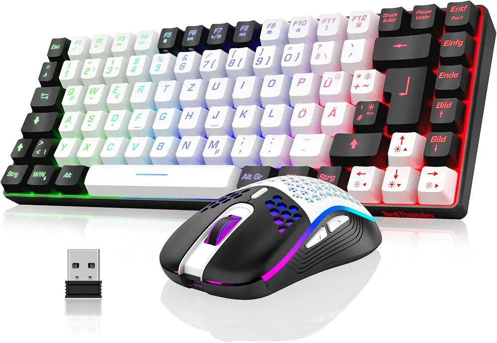 کیبورد و ماوس بی‌سیم RedThunder K84گیمینگ